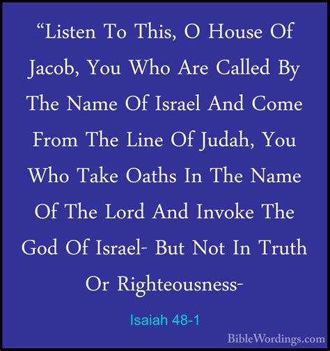 Isaiah 48 - Holy Bible English - BibleWordings.com