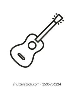 Guitar Icon Vector Acoustic Musical Instrument Stock Vector Royalty