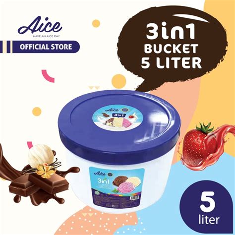 Jual Aice In Bucket Ice Cream Es Krim Ember L Eskrim Shopee Indonesia