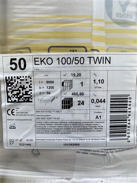 Купити Мінеральна вата ISOVER ЕКО 100мм (Площа - 9.6 м2), ціна - Prom ...