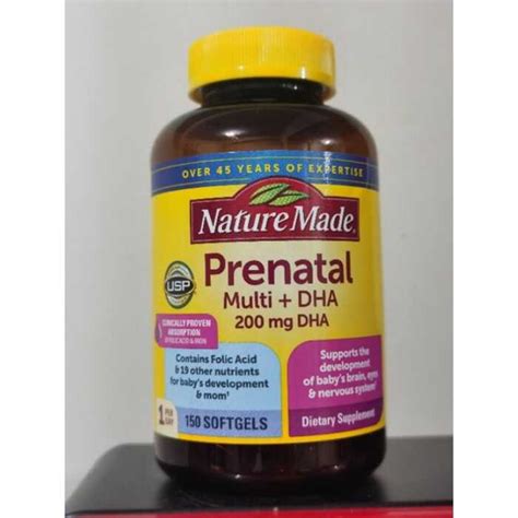 Nature Made Prenatal Multivitamin Dha Folic Acid 150 Softgel Pre Natal Vitamin For Pregnant