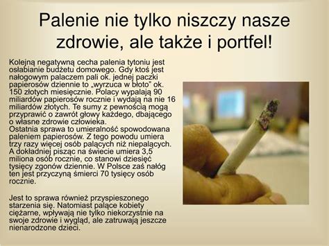 PPT - Szkodliwość palenia papierosów PowerPoint Presentation, free