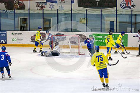Game in Mini Hockey with the Ball. Editorial Photo - Image of goal ...