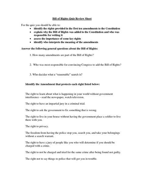 13 Second Amendment Worksheets