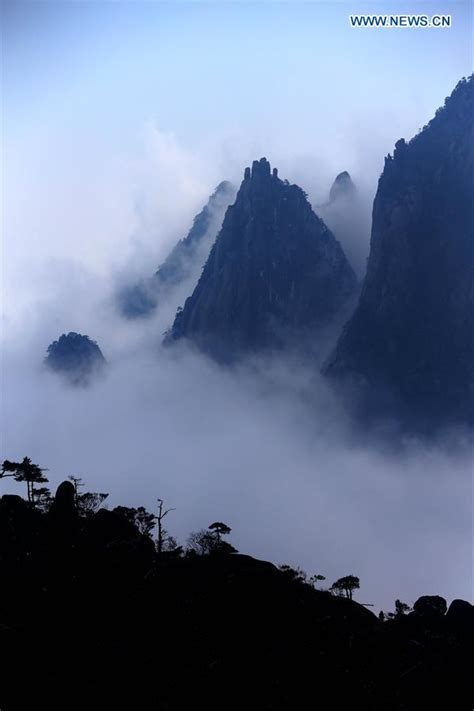 Huangshan Mountain After Snowfall China Org Cn