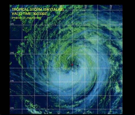 Tropical Storm Talas Threatens Japan The Watchers