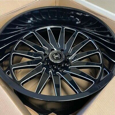 22x12 Black Milled Hardcore HC23 SARS Offroad Rims Wheels 6x139 7 6x5 5