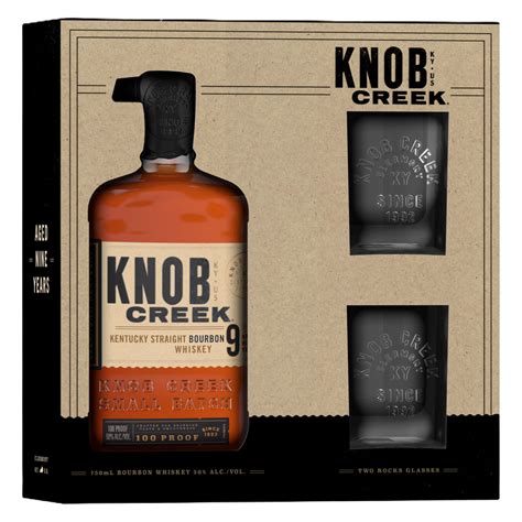 Knob Creek Bourbon Gift Set Ml Proof Alcohol Fast Delivery