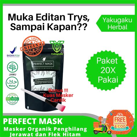 Jual Perfect Mask Masker Wajah Organik Spirulina Sensitif Penghilang