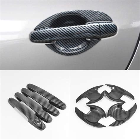 Xuming For TOYOTA VIOS 2002 2006 Carbon Fiber Pattern Car Door Handle