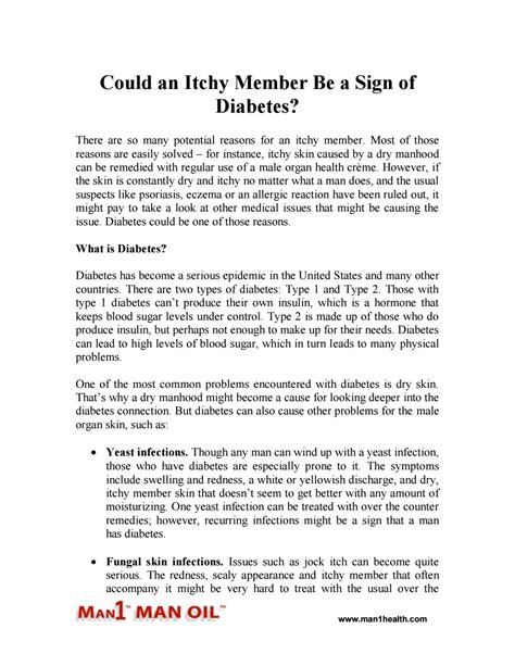 Could an Itchy Member Be a Sign of Diabetes? by man1health - Issuu