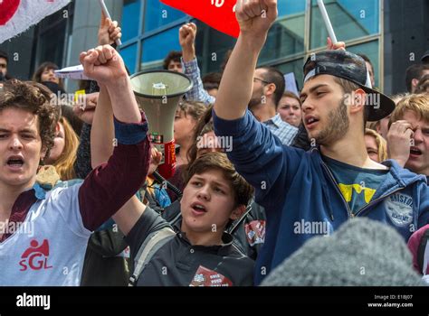 Paris, France, Far Left, Anti-National Front Demonstration by Crowd ...