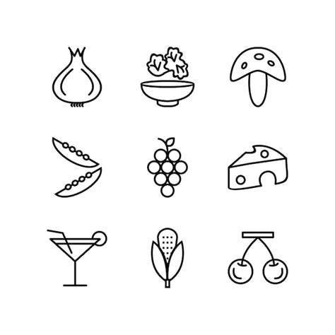 Premium Vector Icon Set Of Food