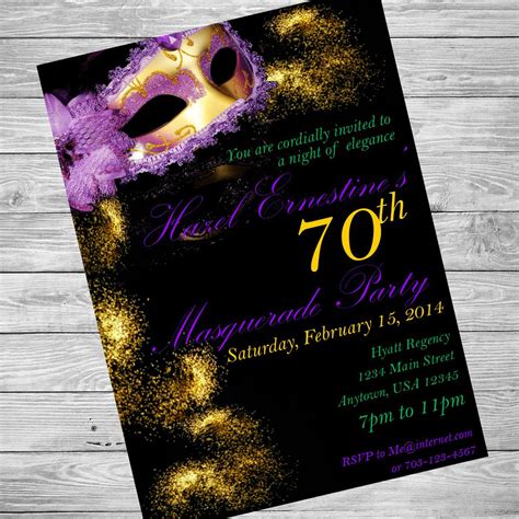 Masquerade Ball Invitations Mardi Gras Invitation Masquerade | Etsy