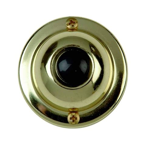 Dh1605 Simple Round Brass Non Lighted Doorbell Button