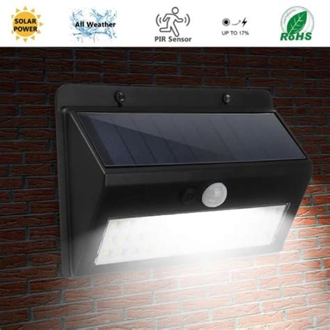 Tempsa Applique Murale Solaire Led D Tecteur Mouvement Jardin