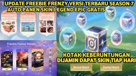 UPDATE EVENT FREEBIE FRENZY VERSI TERBARU SEASON 7 HOK AUTO PANEN SKIN