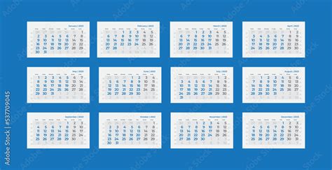 2023 quarter calendar or flip calendar grid. Useful template for a ...