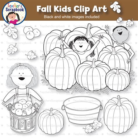 Fall Kids Clip Art | Made By Teachers