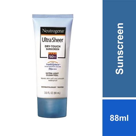 Neutrogena Ultra Sheer Dry Touch Sunscreen Spf 50 Pa 88ml Shopee