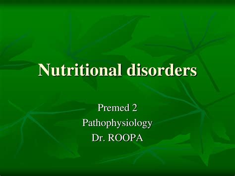 Ppt Nutritional Disorders Powerpoint Presentation Free Download Id