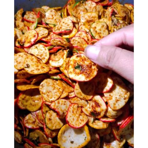 jual kerupuk seblak kerupuk jablay kemasan  gram pedas daun jeruk