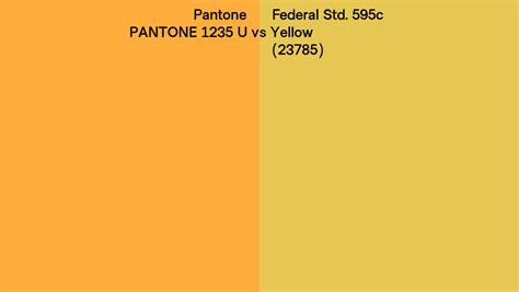 Pantone U Vs Federal Std C Yellow Side By Side Comparison