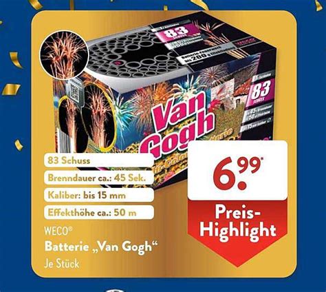 Weco Batterie Van Gogh Angebot Bei Aldi Sud