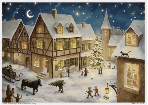 Christmas Eve in the Village German Advent Calendar