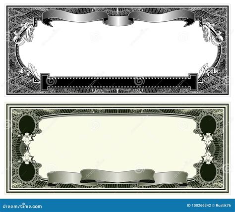 Blank Banknote Layout Stock Vector Illustration Of Banking 100266342