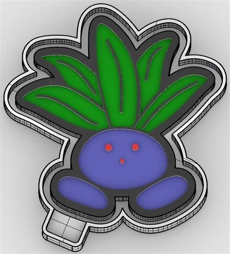 Stl File Oddish Pokemon Freshie Mold Silicone Mold Box Molde