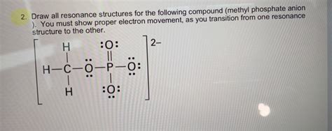 Solved 2. Draw all resonance structures for the following | Chegg.com