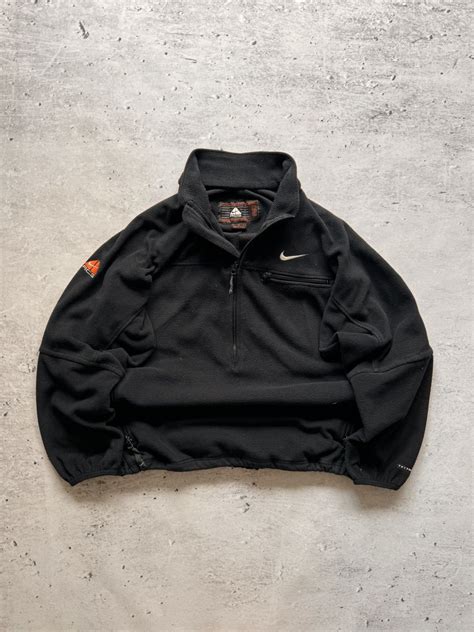 Nike NIKE ACG TEDDY VINTAGE BASIC LOGO OVERSIZE BOXY ZIP HOODIE | Grailed