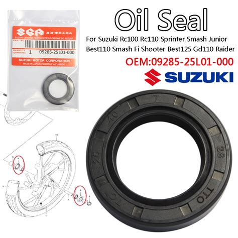 Kenada Racing Sgp Oil Seal Raider Carb Fi R Dustshield Frt Rear