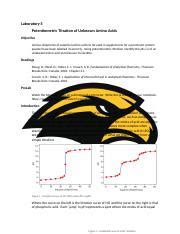 CHE 311L 2017 Laboratory 5 Potentiometric Titration Of Unknown