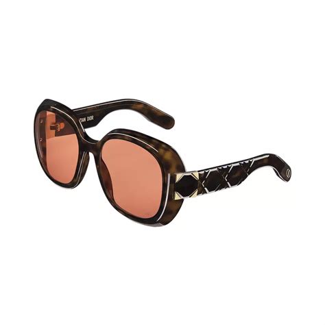 Jual Christian Dior Christian Dior Lady 9522 R2i Brown Tortoiseshell Effect Rounded Sunglasses