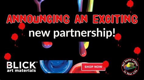 Exciting New Partnership With With Blick Art Materials Youtube