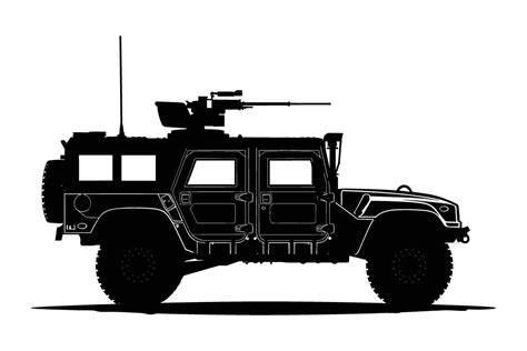 Armored Vehicle Graphic Silhouette Vector Art At Vecteezy