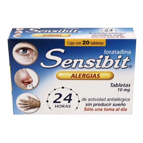 Sensibit Alergias 10 Mg 20 Tabletas Soriana