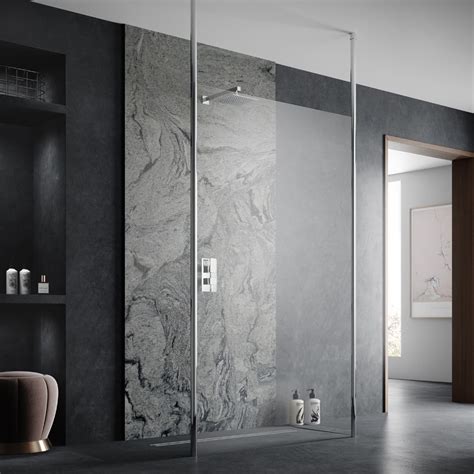 Hudson Reed Walk Through 700mm Wetroom Shower Screen And Ceiling Posts