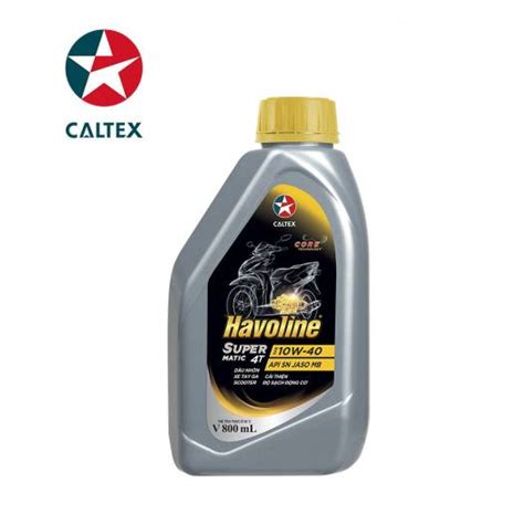 CALTEX Havoline Super Matic 4T 10W 40 Motorcycle Engine Oils 0 8L