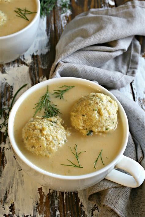 Hungry Couple Creamy Chicken Soup With Herb Matzo Balls