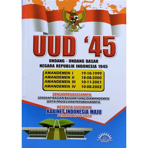 Jual Uud Amandemen I Iv Beserta Susunan Kabinet Indonesia Maju