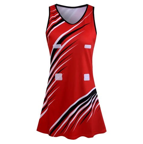 Custom Sublimation Girls Women Team Netball Uniforms Dresses With Bibs