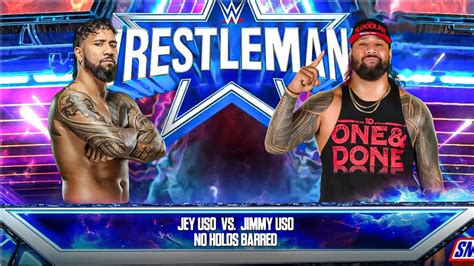 Jey Uso Vs Jimmy Uso Wrestlemania 40 Wwe 2k23 YouTube