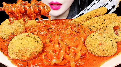 Asmr Spicy Fire Noodle Soup Cheese Ball 불닭볶음탕면 뿌링클 치즈스틱 치즈볼 먹방