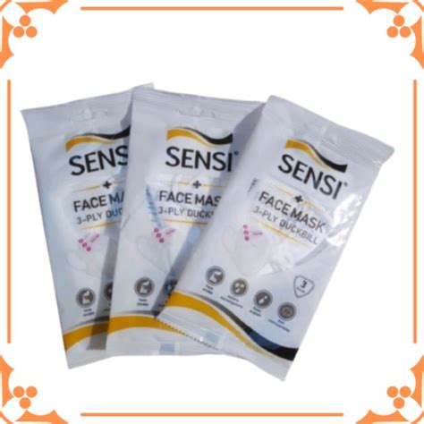 Jual Masker Duckbill Sensi Ply Sachet Isi Pcs Shopee Indonesia