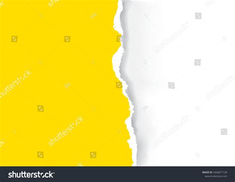 Yellow Ripped Paper Background Banner Template Stock Vector Royalty