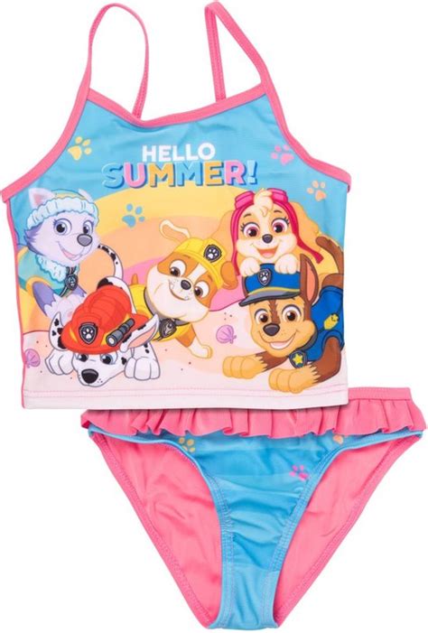 Paw Patrol Tankini Zwemkleding Skye En Everest Roze Blauw Maat