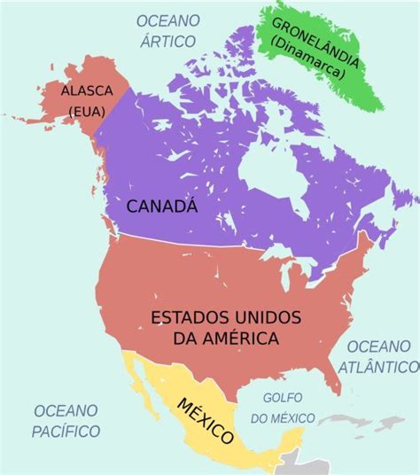 Mapa Politico Grande De America En Colores Paises Mapa Politico Grande De America En Colores